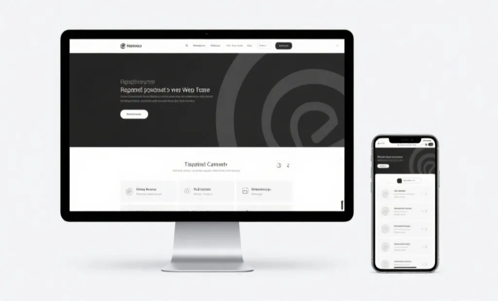 多端适配设计，展示桌面端与移动端界面一致性